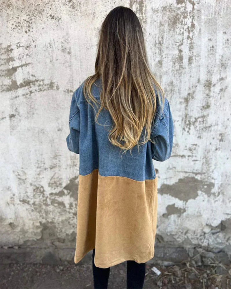 MARITES - DENIM EN SUÈDE JAS