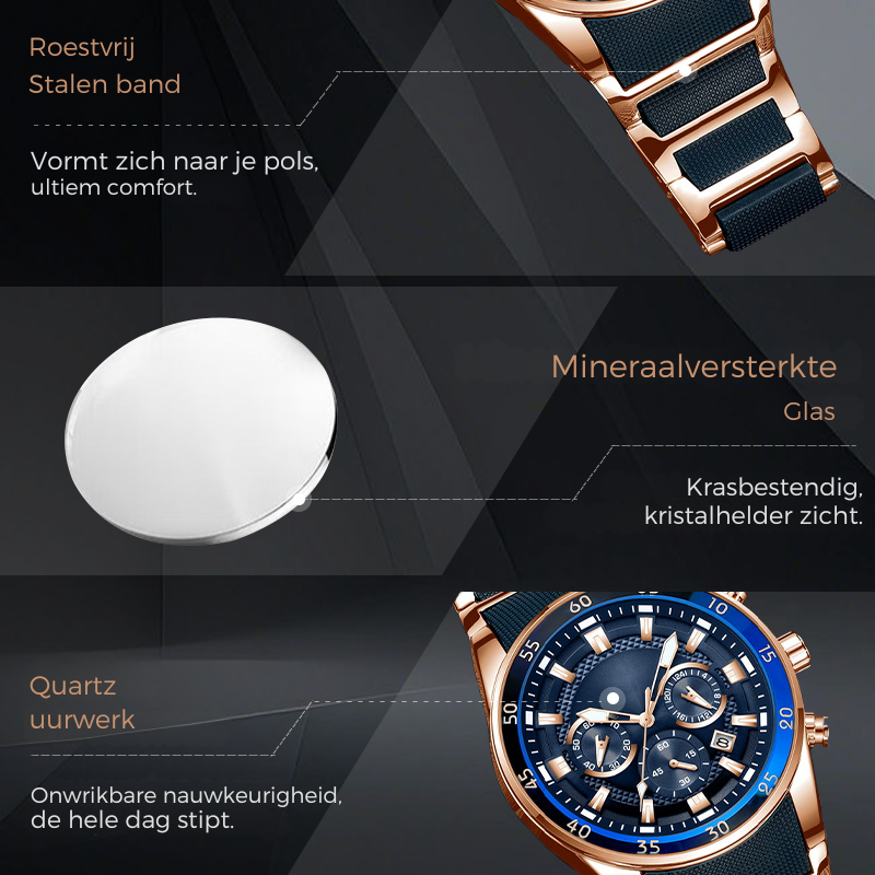 Mertens Van Persie | Luxe Herenhorloge Quartz