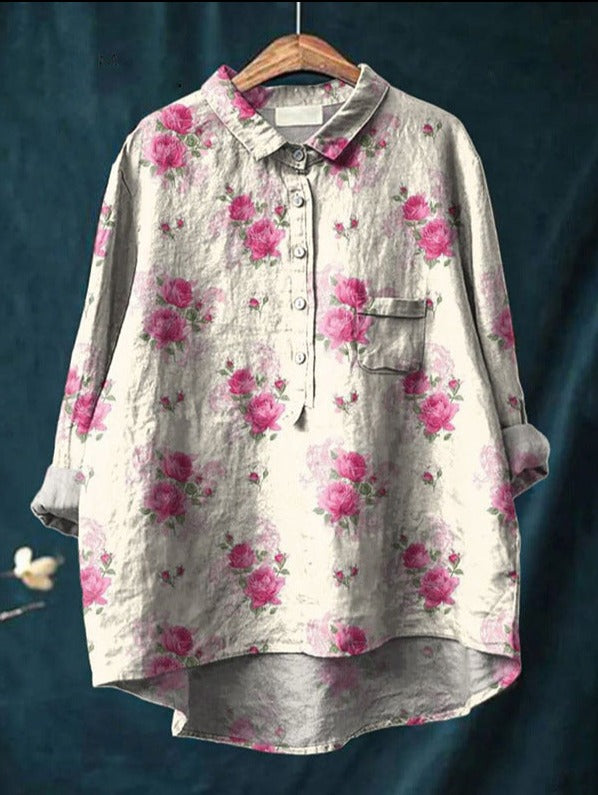 Elise™ | Klassieke bloemenblouse