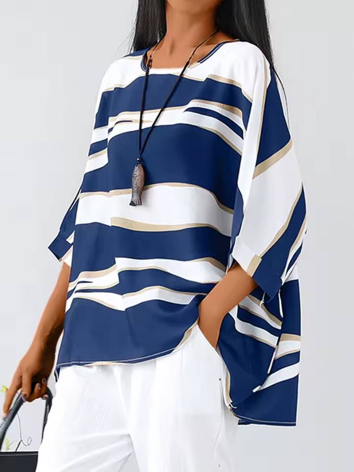 Mertens Van Persie | Gestreepte Oversized Blouse