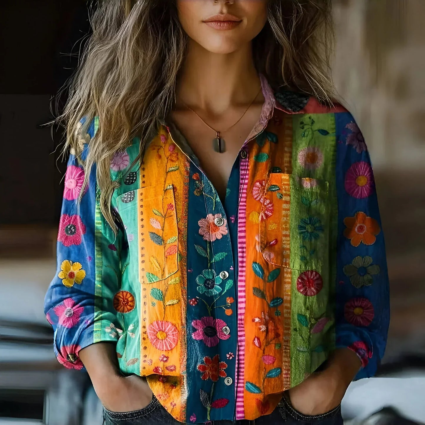 Cristina™ | Zonnebloem-geïnspireerde blouse