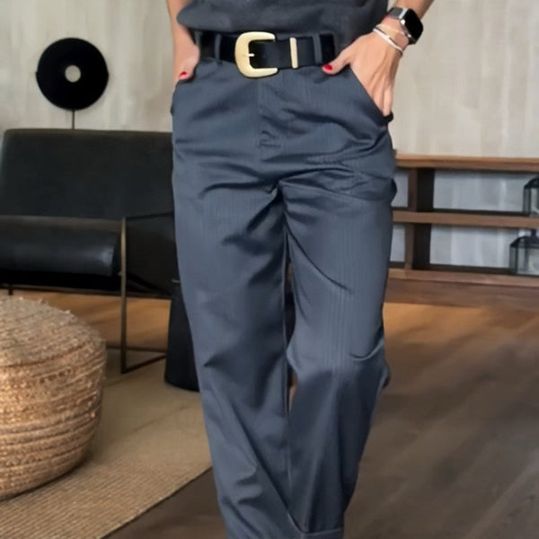 MATHILDA - GESTREEPTE PAK BROEK