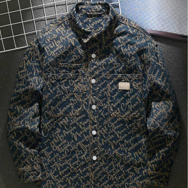 Hans™ Denim jasje met letters
