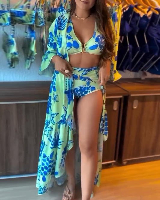Mertens ANT | Tropische Bikini Kimono Set