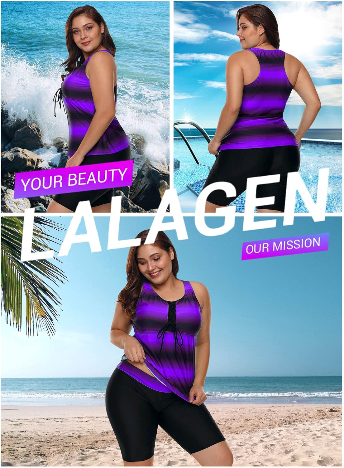 Mertens ANT | Sportieve Plus Size Tankini Set