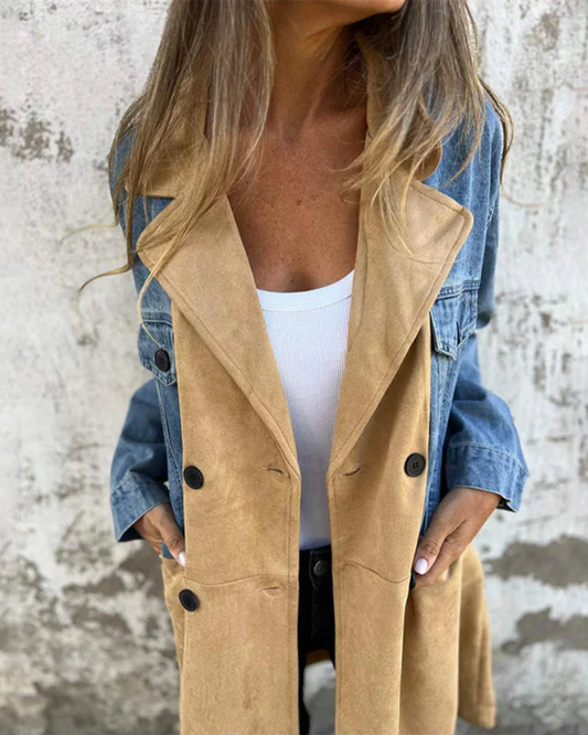 MARITES - DENIM EN SUÈDE JAS
