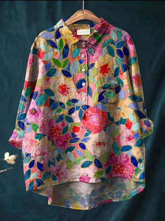 LALUNA® | KLASSIEKE BLOEMENBLOUSE