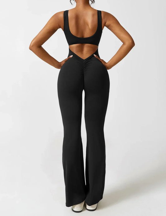 Elena - Uitlopende jumpsuit met V-rug