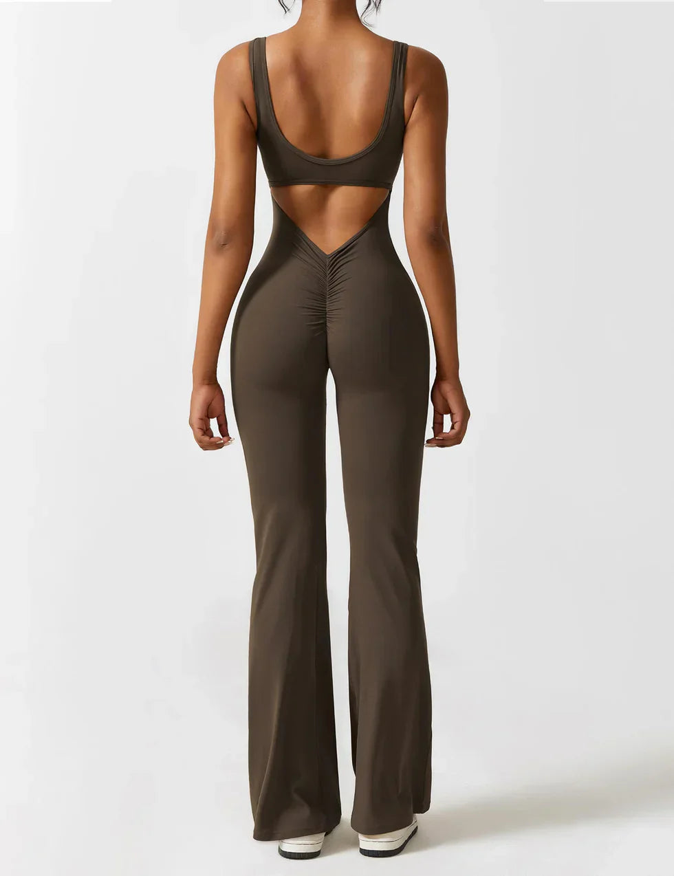 Elena - Uitlopende jumpsuit met V-rug
