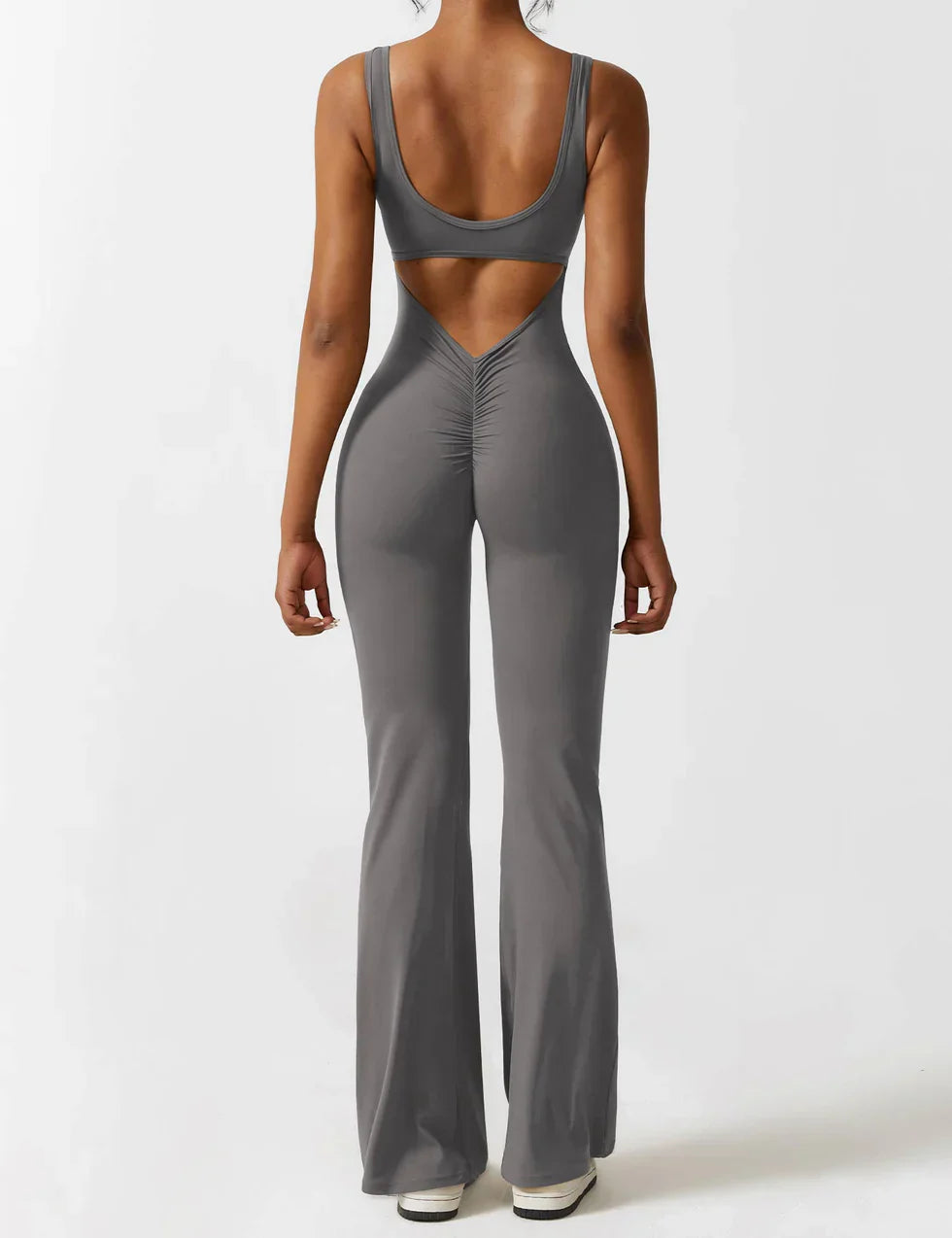 Elena - Uitlopende jumpsuit met V-rug