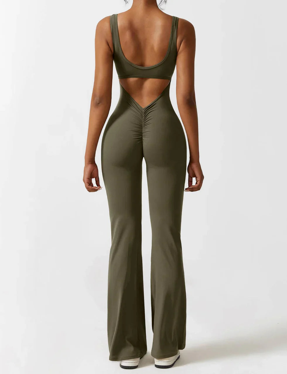 Elena - Uitlopende jumpsuit met V-rug