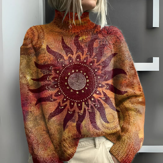 FEDERICA™ | Gebreide coltrui met comfortabele tribal zon