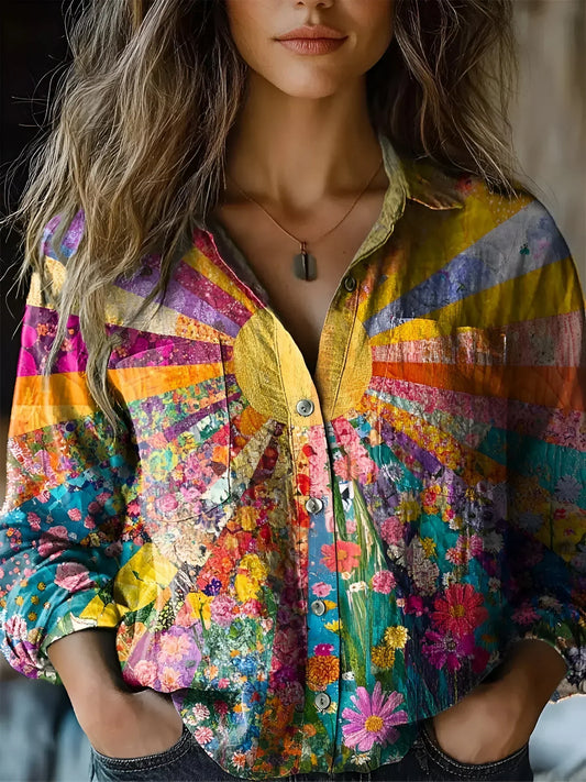 ISABELLA™ blouse geïnspireerd op zonnebloemen